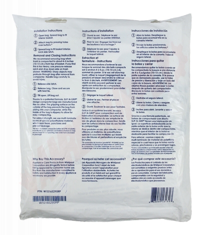 Whirlpool 15 White Compactor Bags - W10165295RP