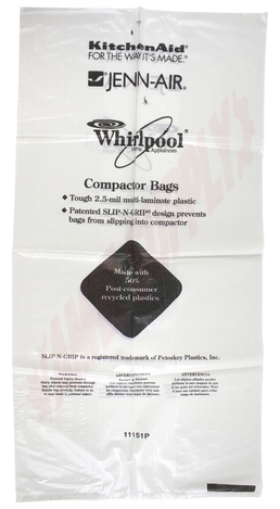 Whirlpool Replacement Compactor Bag For Trash Compactor, Part# W10165295bu