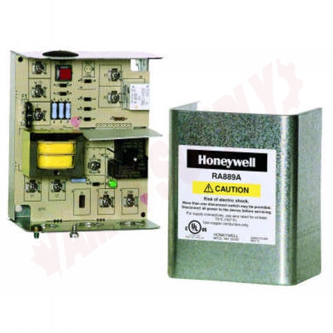 Photo 1 of RA889A1001 : Resideo Honeywell Relay, Switching, Universal, Integral Transformer, 120V, for Hydronic Heating Applications