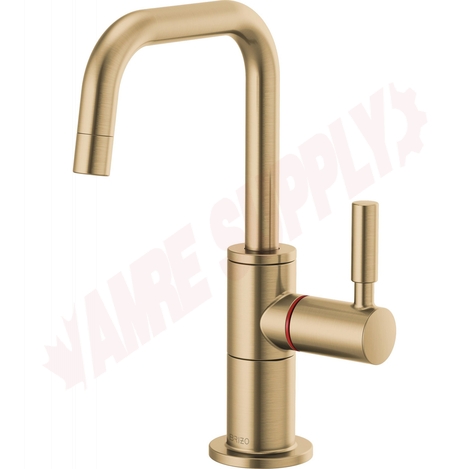 Photo 1 of 61365LF-H-GL : Brizo SOLNA Instant Hot Faucet with Square Spout, Brilliance Luxe Gold