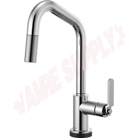 Photo 1 of 64064LF-PC : Brizo LITZE SmartTouch® Pull-Down Faucet with Angled Spout and Industrial Handle, Chrome