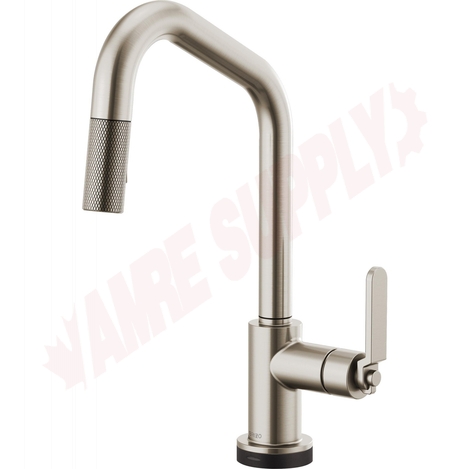 Photo 1 of 64064LF-SS : Brizo LITZE SmartTouch® Pull-Down Faucet with Angled Spout and Industrial Handle, Stainless Steel