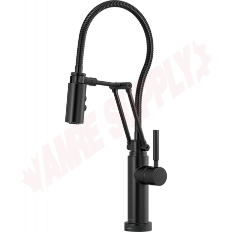 Photo 1 of 64121LF-BL : Brizo ODIN Smarttouch® Articulating Faucet With Finished Hose, Matte Black