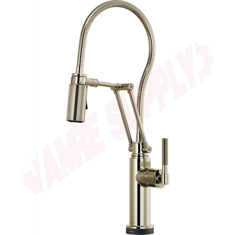 Photo 1 of 64143LF-PN : Brizo LITZE Smarttouch® Articulating Faucet With Finished Hose, Polished Nickel