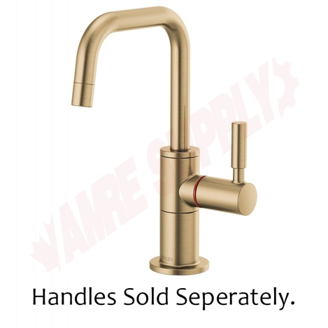 Photo 2 of 61365LF-H-GL : Brizo SOLNA Instant Hot Faucet with Square Spout, Brilliance Luxe Gold