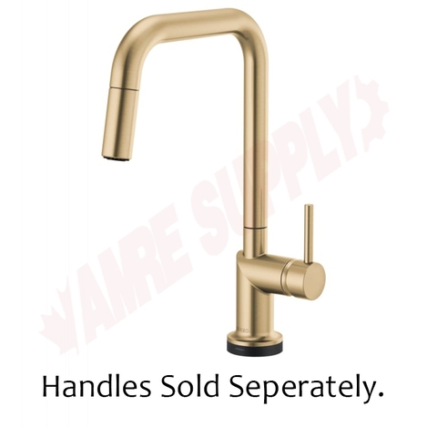 Photo 1 of 64065LF-GLLHP : Brizo ODIN SmartTouch® Pull-Down Faucet with Square Spout - Less Handle, Brilliance Luxe Gold 