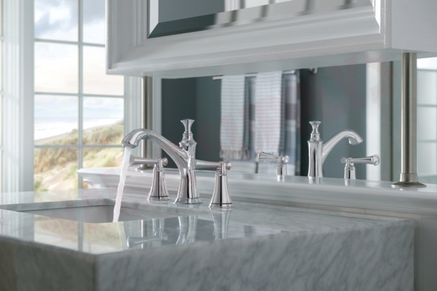 Photo 4 of 65305LF-PCLHP : Brizo BALIZA Two Handle Widespread Lavatory Faucet - Less Handles, Chrome