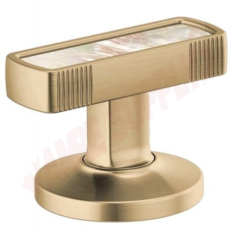 Photo 1 of HI5306-GLPL : Brizo KINTSU Widespread Lavatory Handle Kit With Mother Of Pearl Insert, Brilliance Luxe Gold