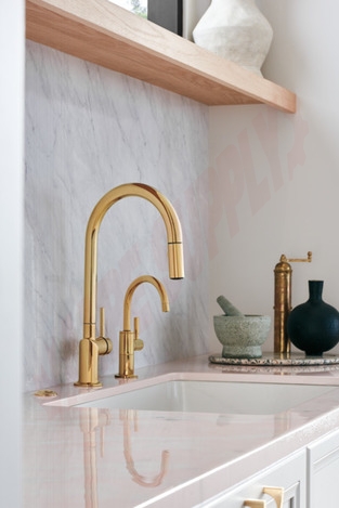 Photo 6 of HLK175-PG : Brizo ODIN Pull-Down Faucet Metal Lever Handle, Brilliance Polished Gold