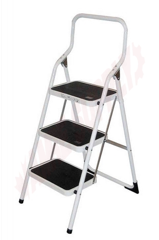 attribuut viering wimper S011845 : Brico 3-Step Steel Ladder, White | AMRE Supply